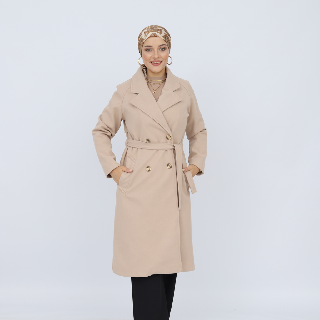 Manteau en Cachemire Double Boutonnage