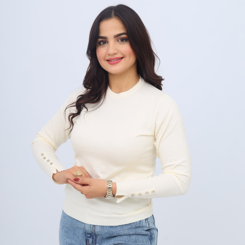 Pull avec Boutons sur les Manches